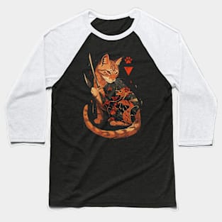 Cat Ninja Mastery Clawed Assassin Baseball T-Shirt